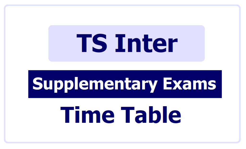 Telangana Intermediate Supplementary Exams 2024 Dates, Application